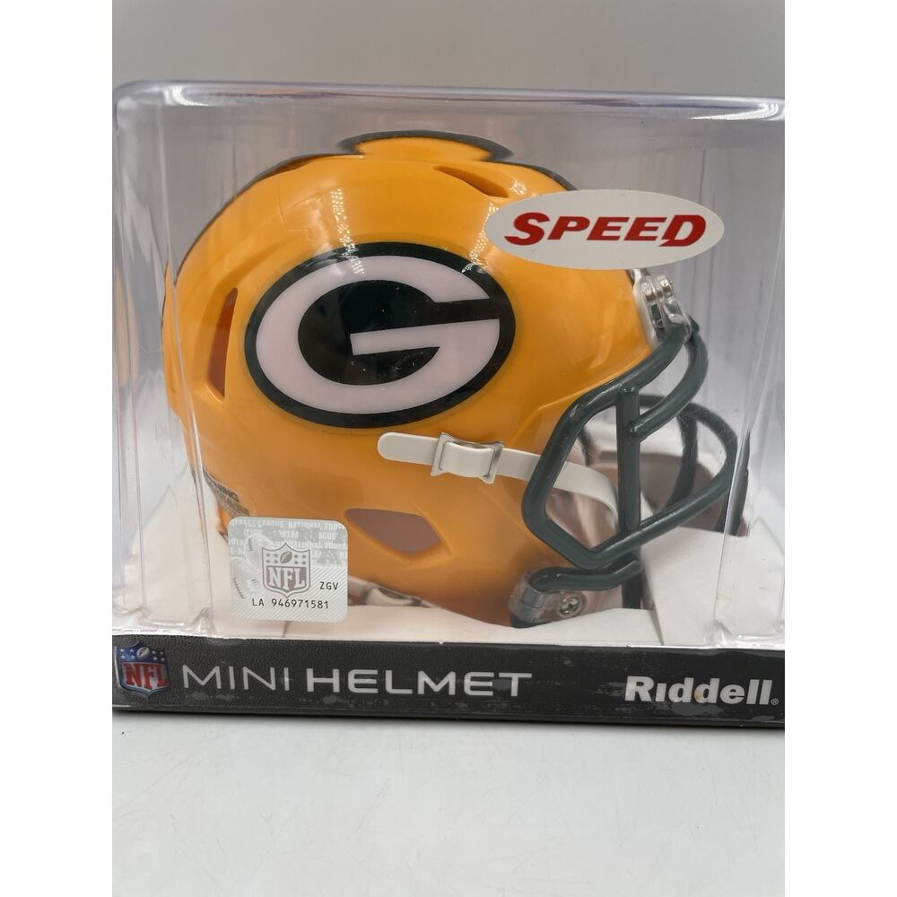 Green Bay Packers Authentic Riddell Speed Mini Helmet - Picture 2 of 8